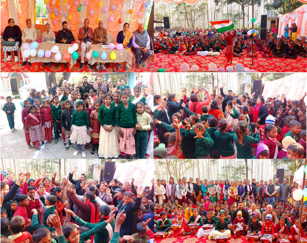 Deputy Commissioner distributed sweaters, socks and shoes to the children of NRTC Isapur